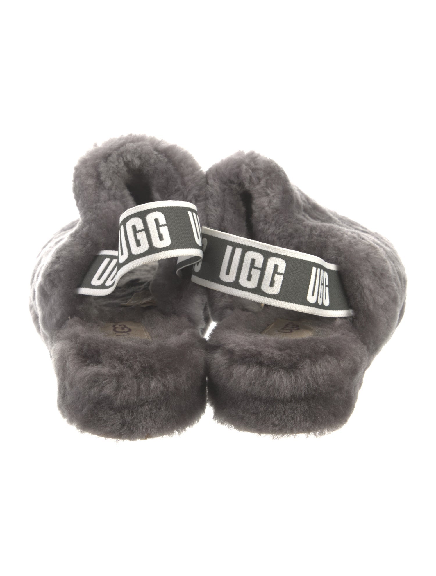 UGG Lambswool Graphic Print Slingback Flats